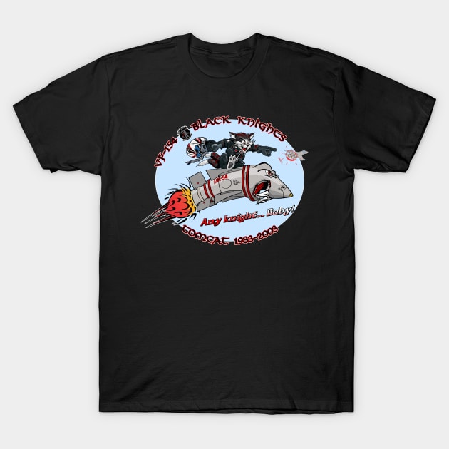 VF-154 Black Knights Nose Art Variation T-Shirt by MBK